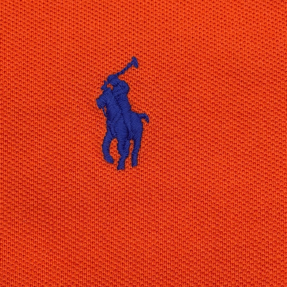 Polo Ralph Lauren Mens Orange Classic Fit Short Sleeve Pique Polo Shirt Medium - Picture 6 of 10